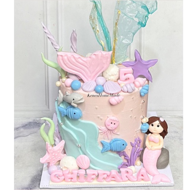 

Cake Ultah Duyung / Kue Ulang Tahun Mermaid