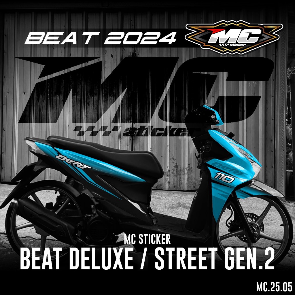 (COD) TERBARU Decal Sticker Honda Beat NEW 2024 Smart Key /STREET Remote Full body - Stiker Skotlet 