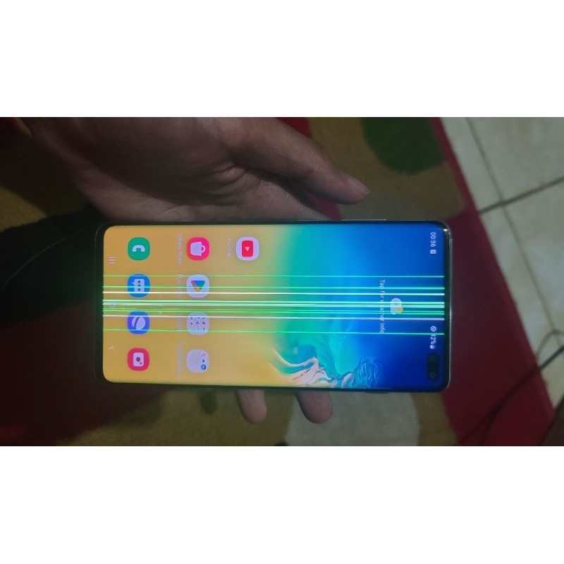 lcd samsung s10 plus minus garis ajah