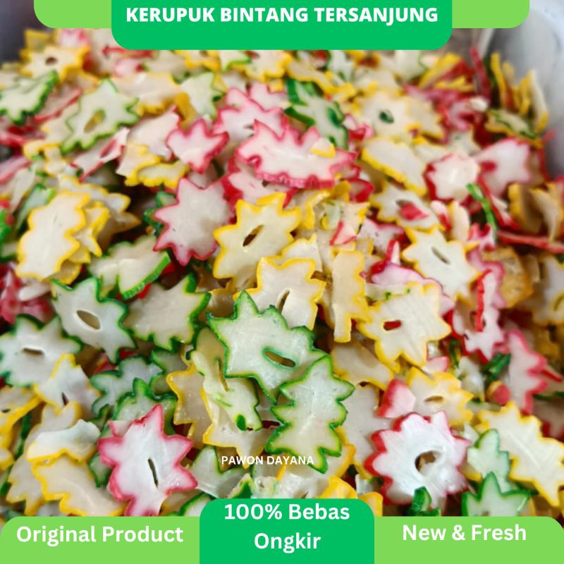 

Kerupuk Tersanjung Mentah / Kerupuk Seblak Bintang Mentah / Kerupuk Bawang Warna Warni Mentah