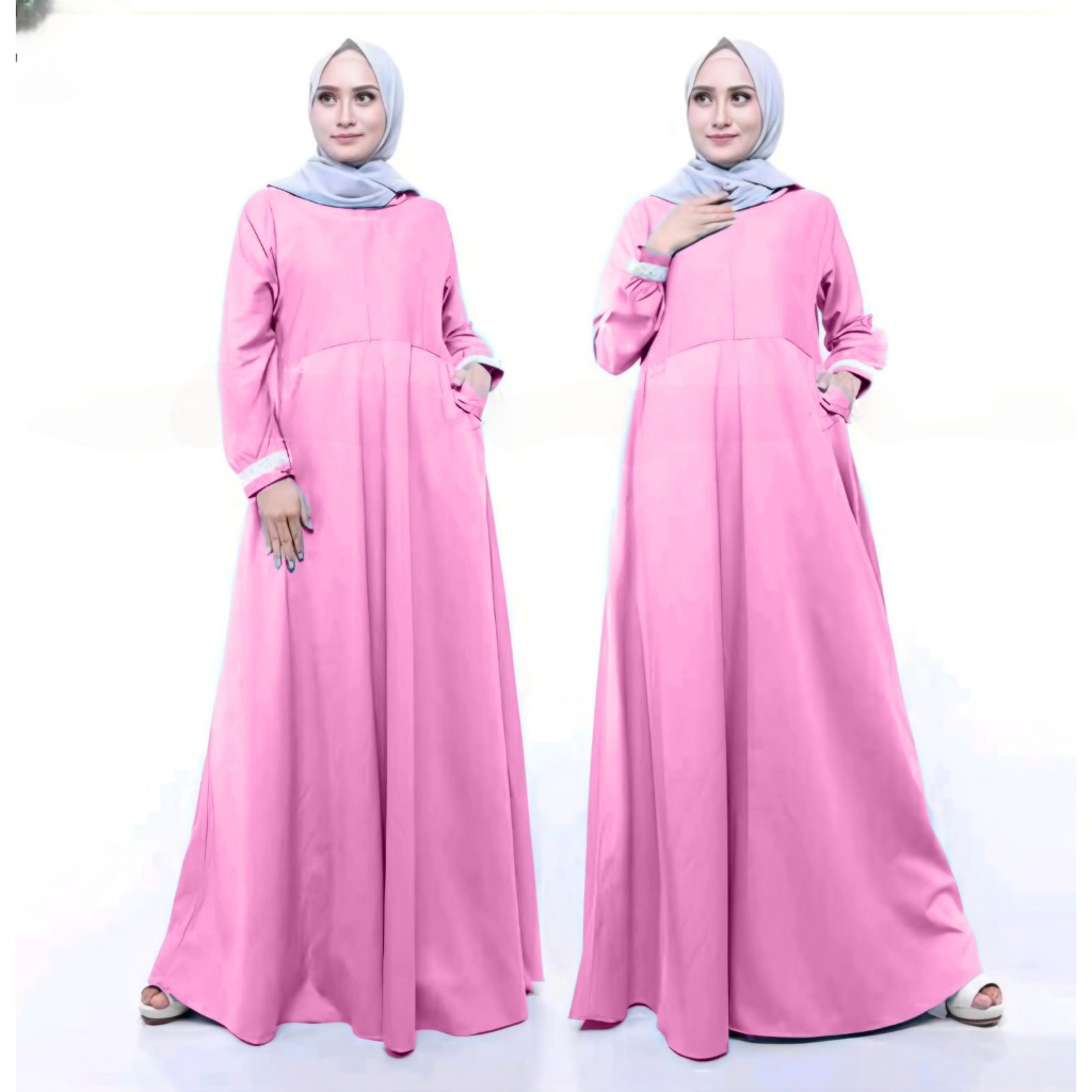 Gamis toyobo fodu lengan renda terlaris termurah 2025