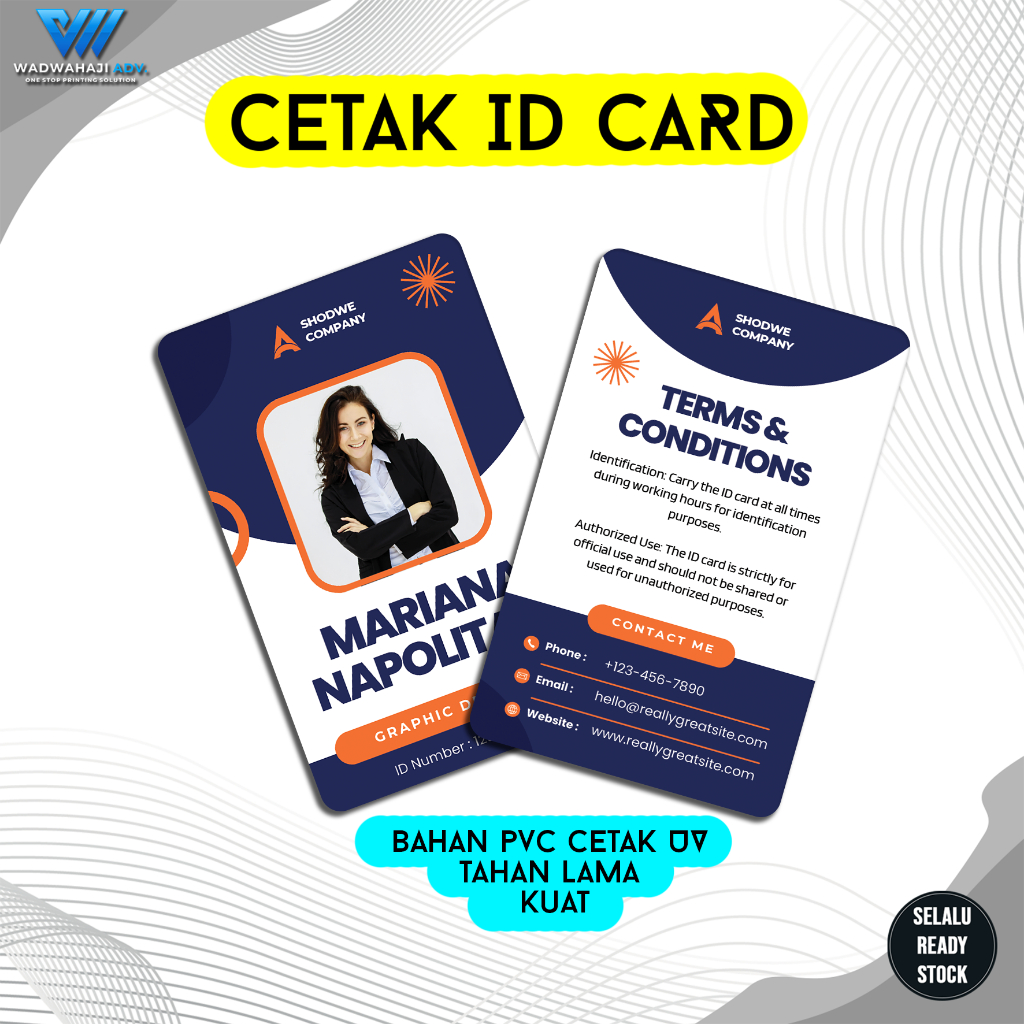 

Print UV - Cetak Kartu ID card Custom | Cetak Kartu Member | 1 sisi / 2 sis| WadwahajiADV