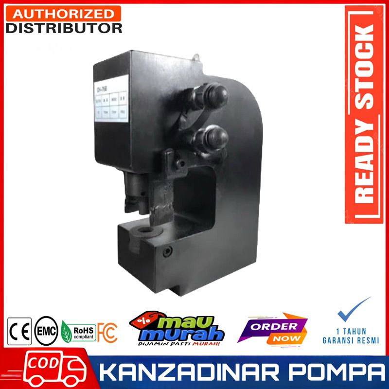 

1/4 Rp8.000.000 12mm CH-75B Hydraulic Steel Punching Hole Punch Pelubang Hidrolik