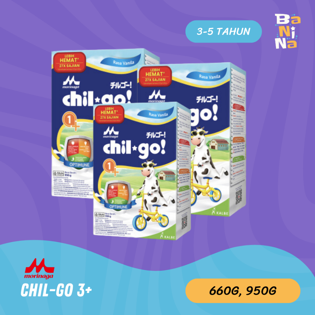 

Morinaga Chil Go 3+ Rasa Madu 660g, 950g Susu Formula Bayi 3-7 Tahun