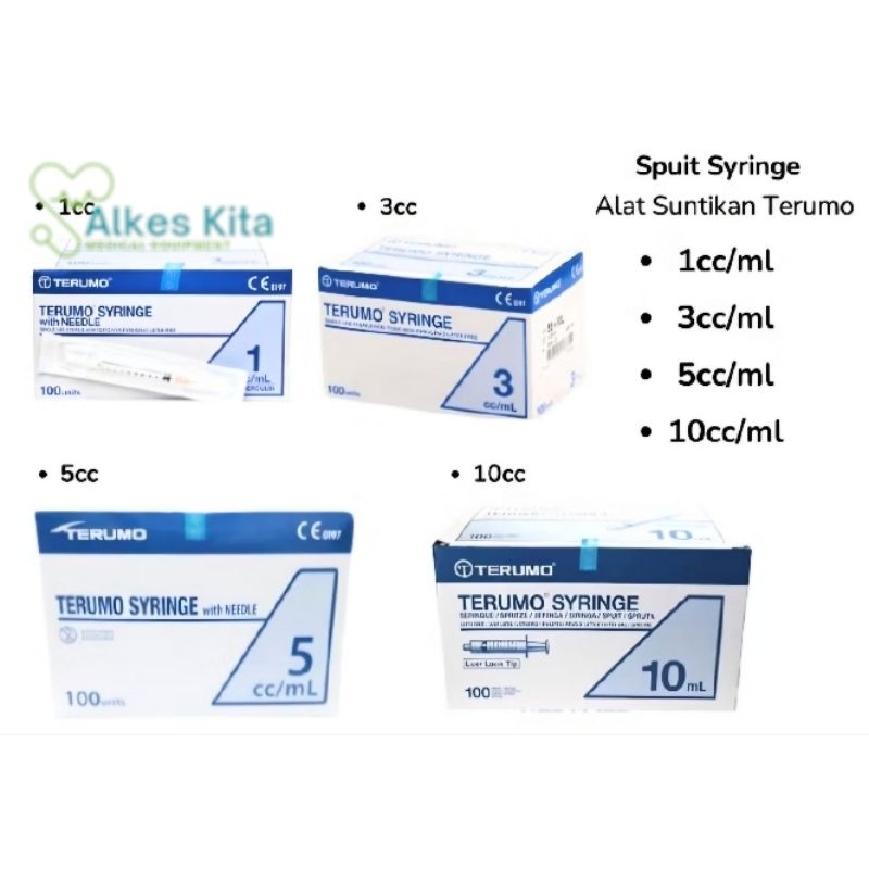 Spuit Syringe 1cc 3cc 5cc 10cc // 1ml 3ml 5ml 10ml Terumo Ecer