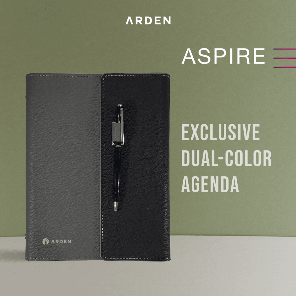 

ARDEN Agenda Aspire - Premium Dual-Color Leather Cover with Pen