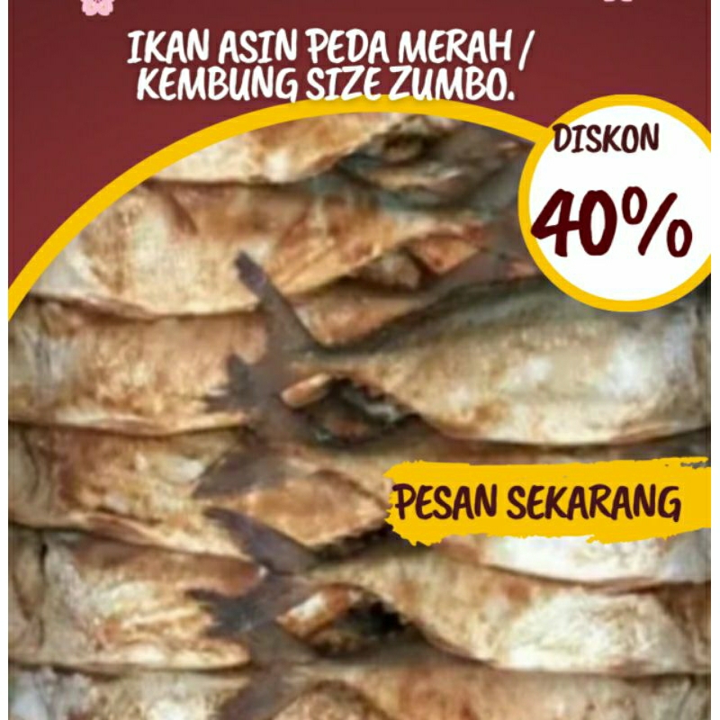 

IKAN ASIN PEDA MERAH / KEMBUNG SIZE JUMBO