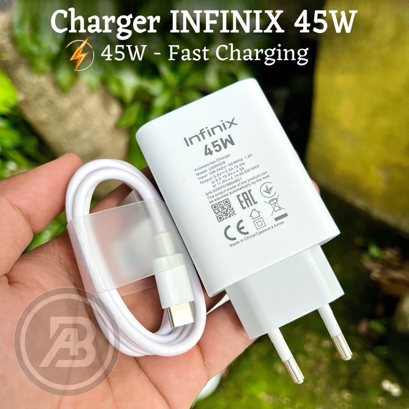 Charger INFINIX 45W Note 30 Note 40 Zero 30 Note 20 dll Asli Original bawaan Hp