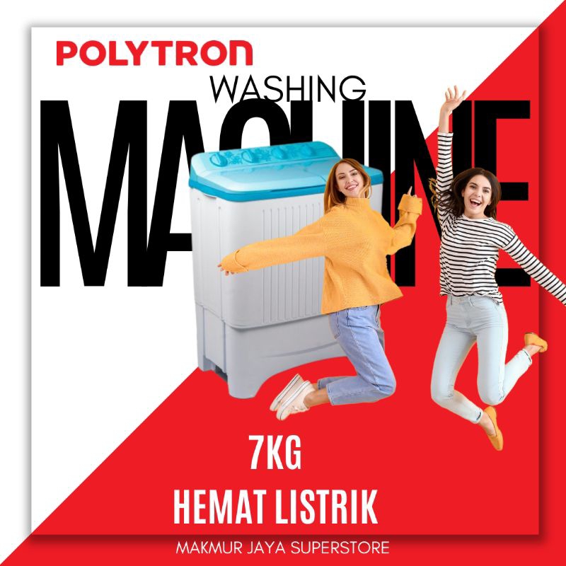 MESIN CUCI POLYTRON 7KG PWM7073