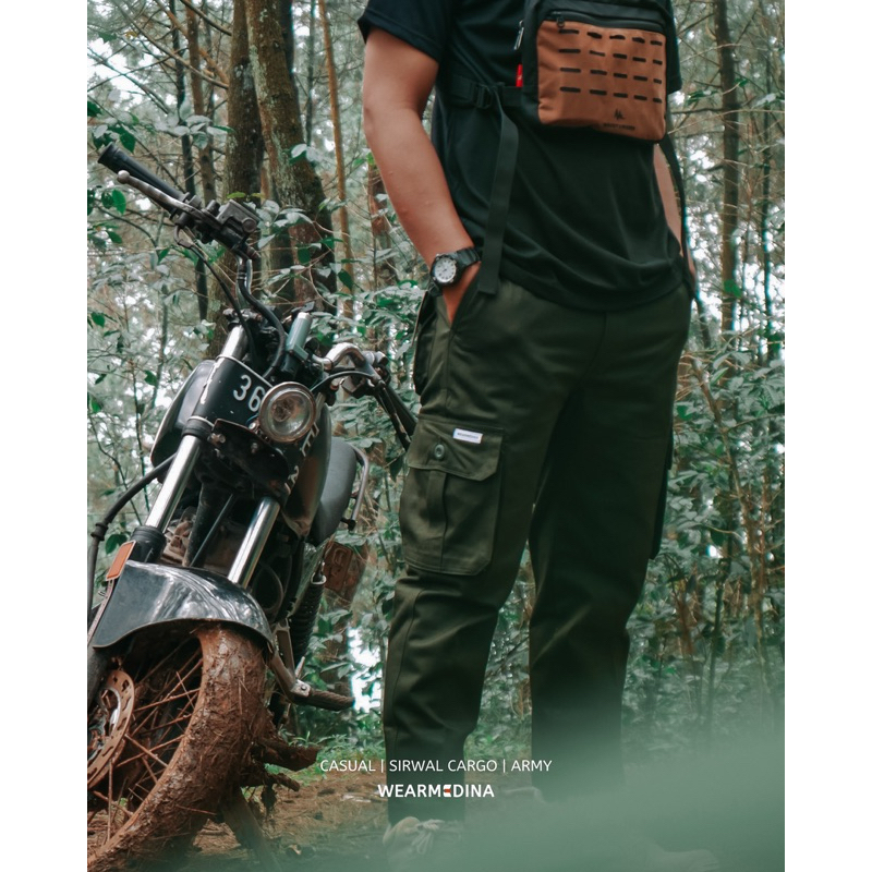 WEARMEDINA - SIRWAL CARGO PREMIUM SA'AD WARNA ARMY/HIJAU