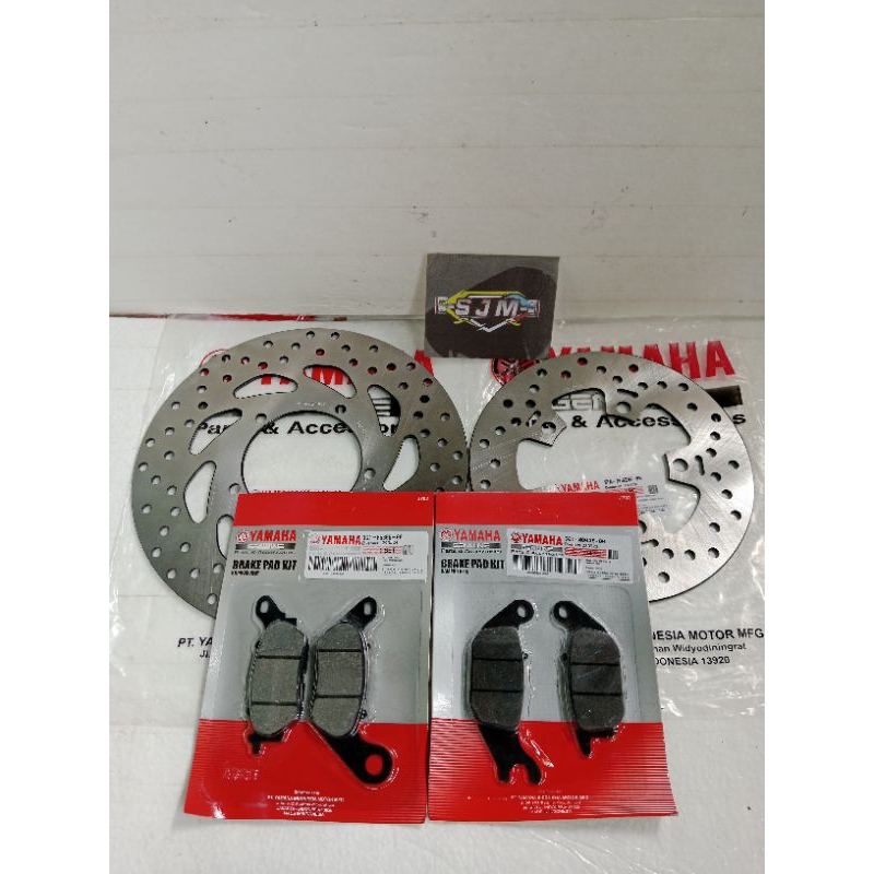 PIRINGAN DEPAN BELAKANG+KAMPAS REM DEPAN BELAKANG YAMAHA VIXION OLD NEW NVL ORI