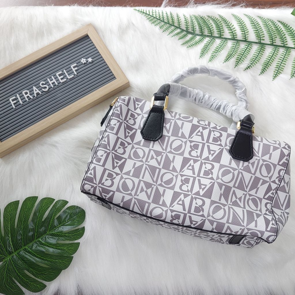 bonia monogram bag black handle