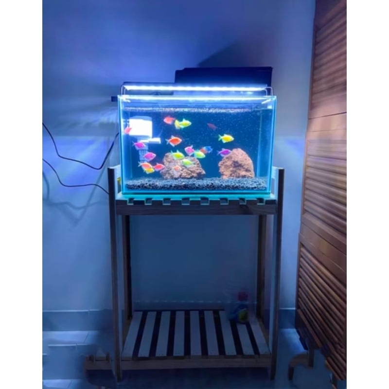 Rak Akuarium 2 Susun panjang 50x30 extra finishing