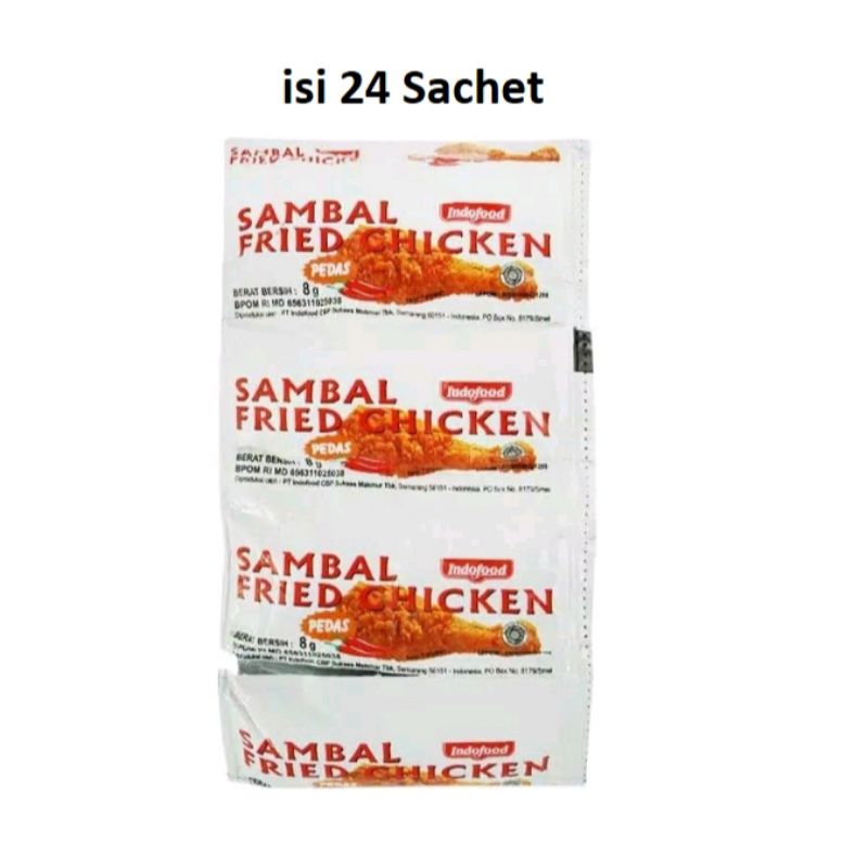 

isi 24 Indofood Sambal Fried Chicken Saos Sambal Sachet