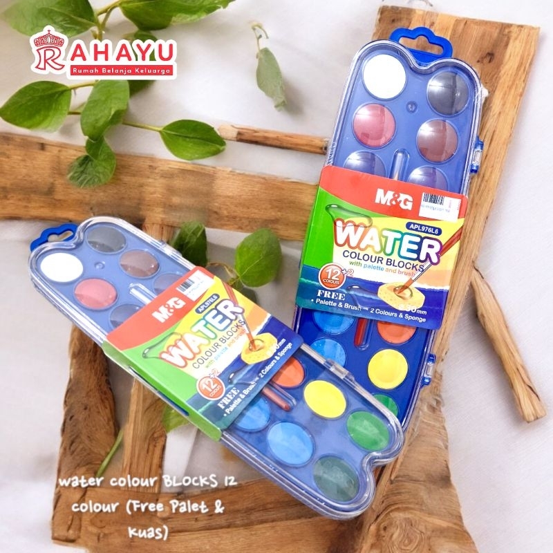 

M&G WATER COLORS BLOCKS 12 COLORS