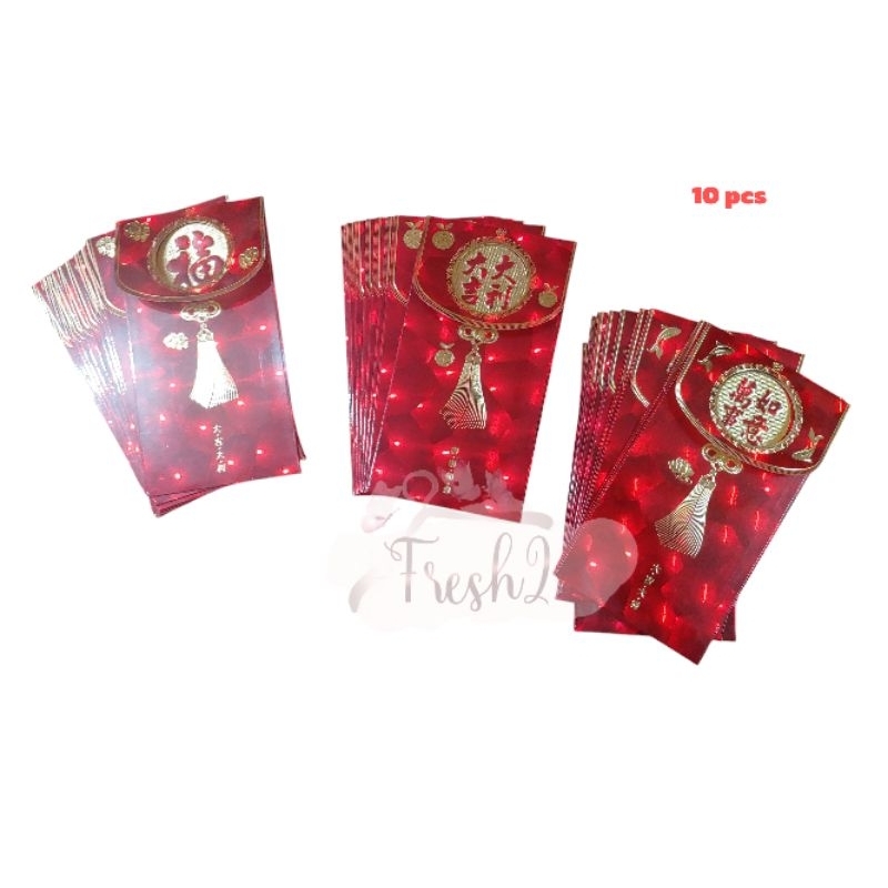 

10 pcs angpao imlek merah kilap / angpao imlek netral /