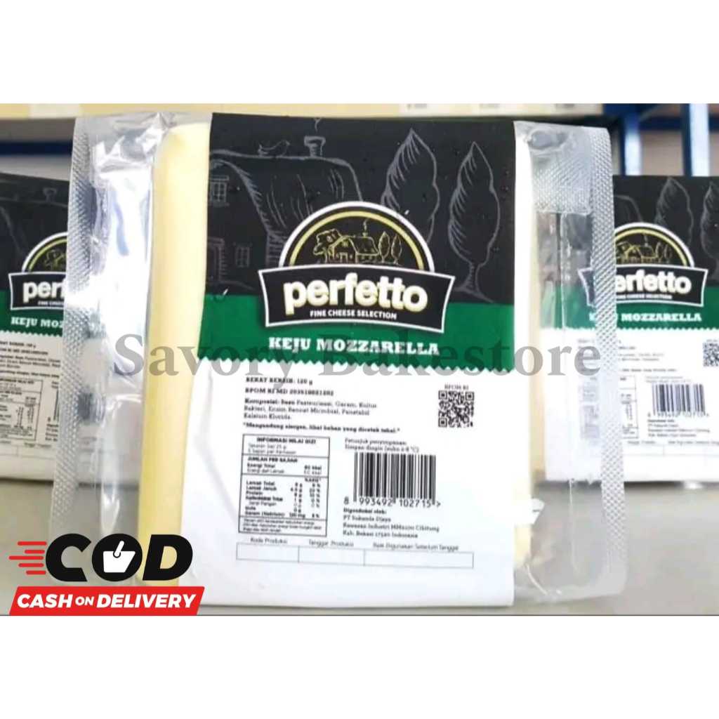 

120 GR MOZARELLA PERFETTO ORIGINAL KEJU MOZARELLA HALAL MELAR PANJANG