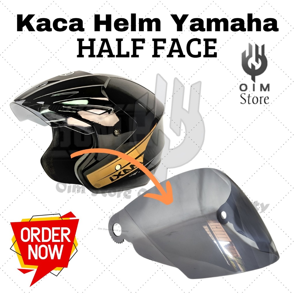 kaca helm half face yamaha - visor helm yamaha