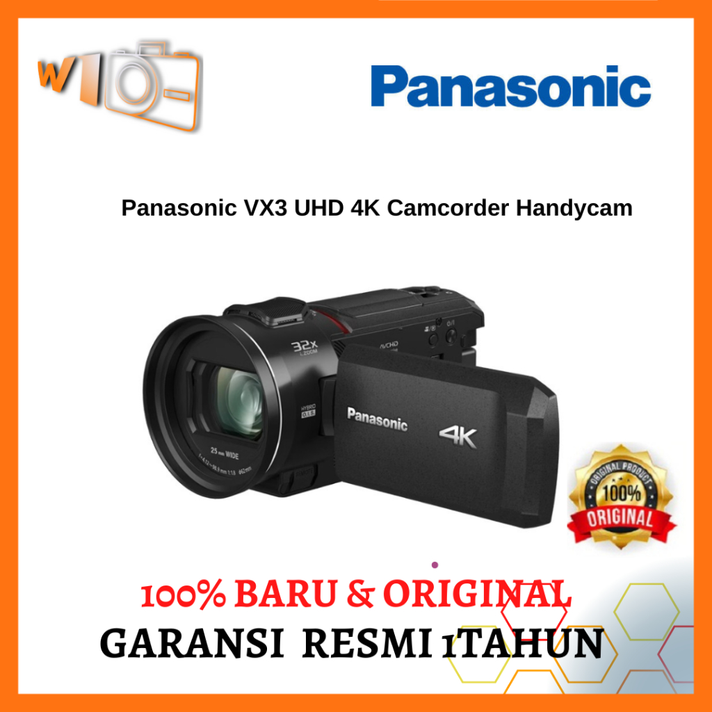 Panasonic VX3 UHD 4K Camcorder Handycam GARANSI RESMI