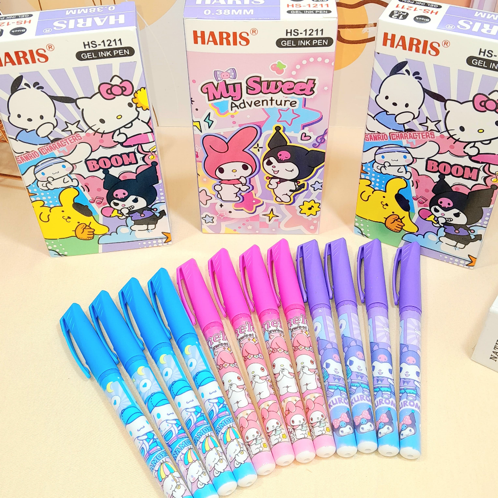 

Paket Pulpen gel SANRIO Vtro 1 lusin (12PCS) tinta hitam Motif Lengkap / Paket 12 pcs Pen VTRO Sanrio Kuromi Cinamorol Melody Komplit Alat Tulis Sekolah kekinian bisa Grosir dan COD