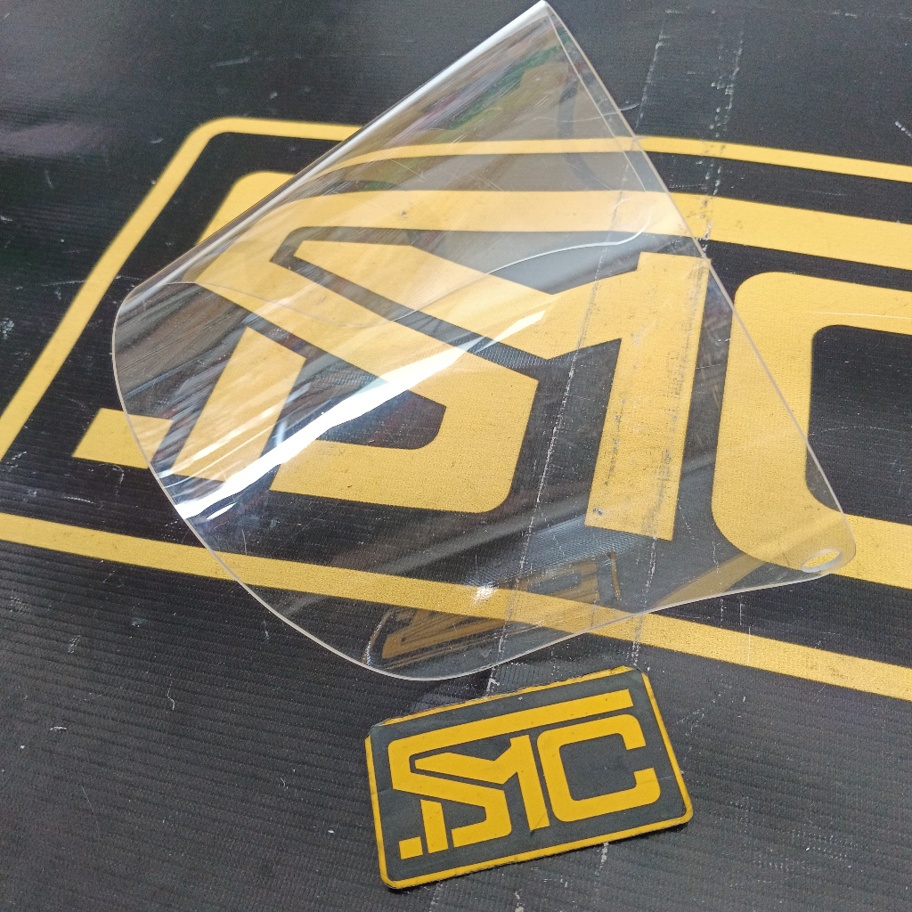 Kaca Helm / Visor Flat Datar Hitam Smoke