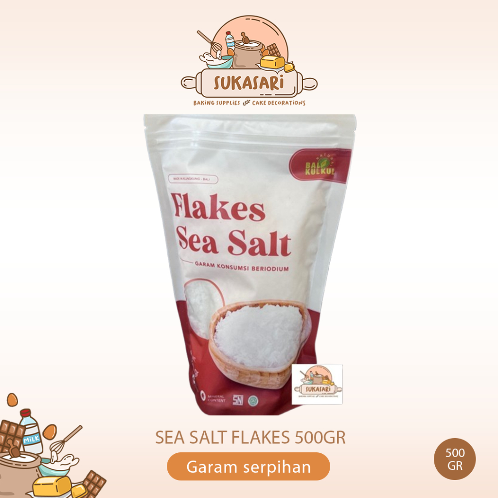 

Sea Salt Flakes 500gr Garam serpihan kasar Bali kulkul