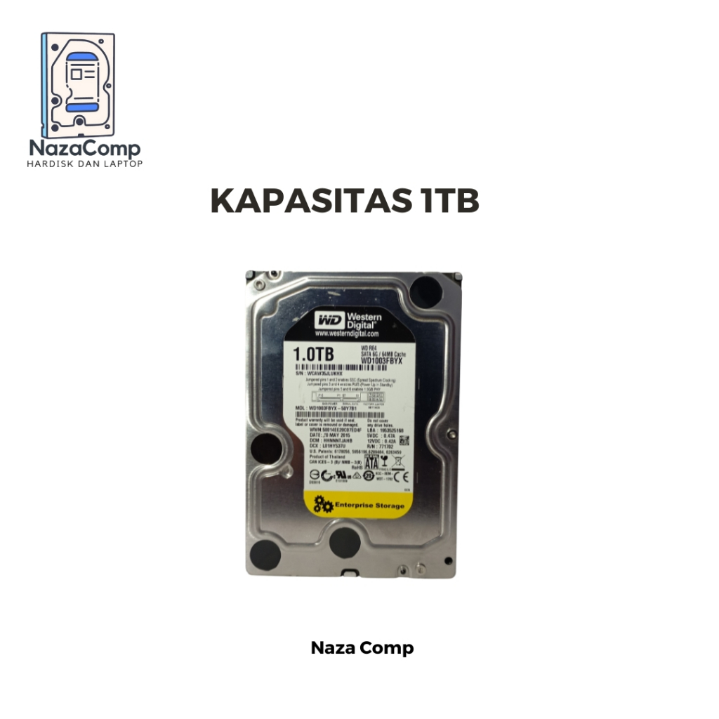 Hardisk 1TB WD Enterprise storage internal 3,5