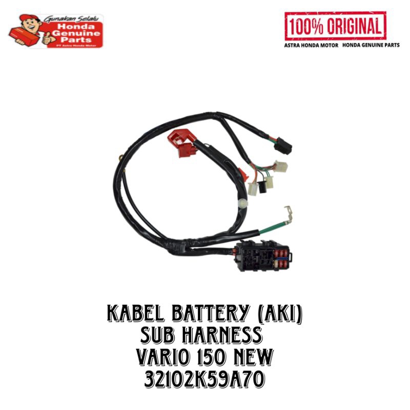 Kabel Battery (Sub Harness) Honda Vario 150 New  - 32102K59A70 - Sub Harness Battery Vario 150 New -