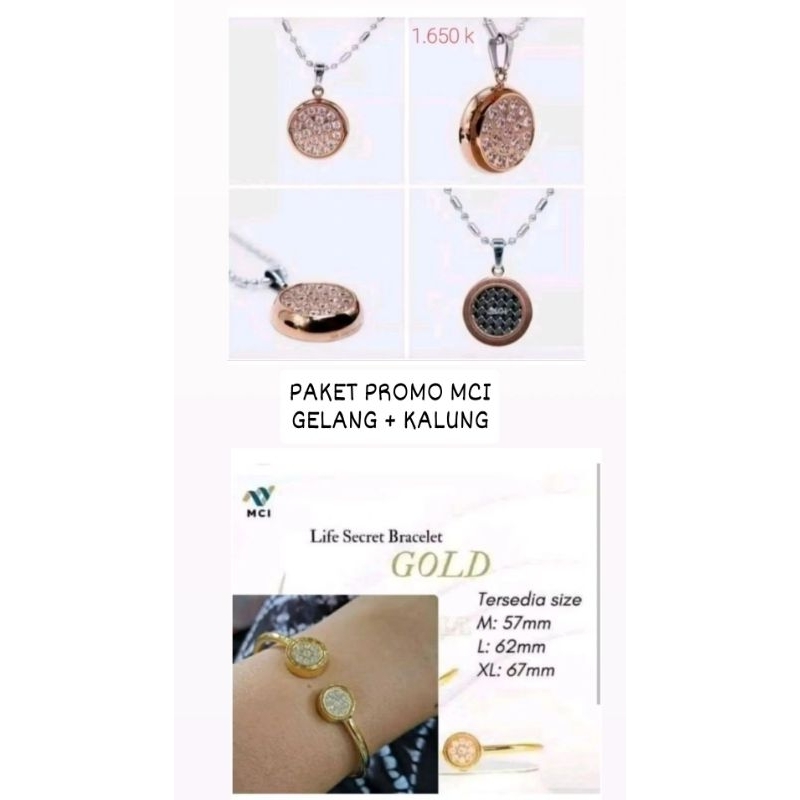 PAKET MCI GELANG GOLD + KALUNG ROSE GOLD ORI SEGEL