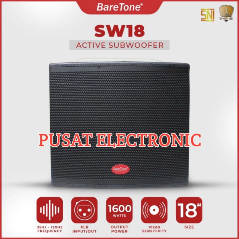 Subwoofer aktif Baretone Sw18 Original Subwoofer aktif 18inch Garansi resmi