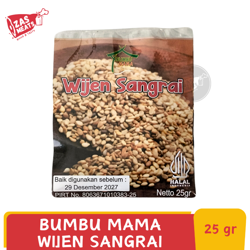

BUMBU MAMA WIJEN SANGRAI 25GR | Bumbu Wijen Putih Sangrai Siap Saji
