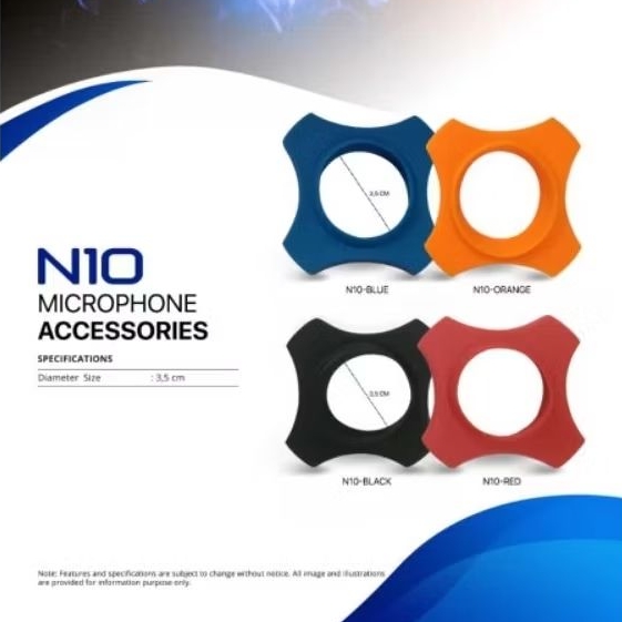 Ring mic KREZT N10 ORIGINAL karet micropon melindungi mic anti nggelinding