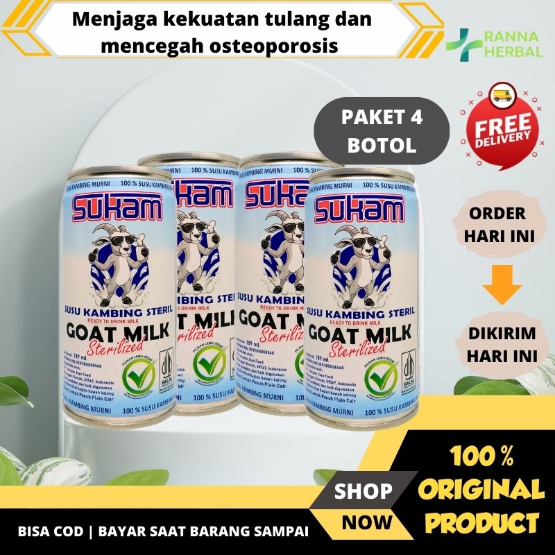 

[PROMO PAKET 4] SUKAM - Susu Kambing Steril 189ml