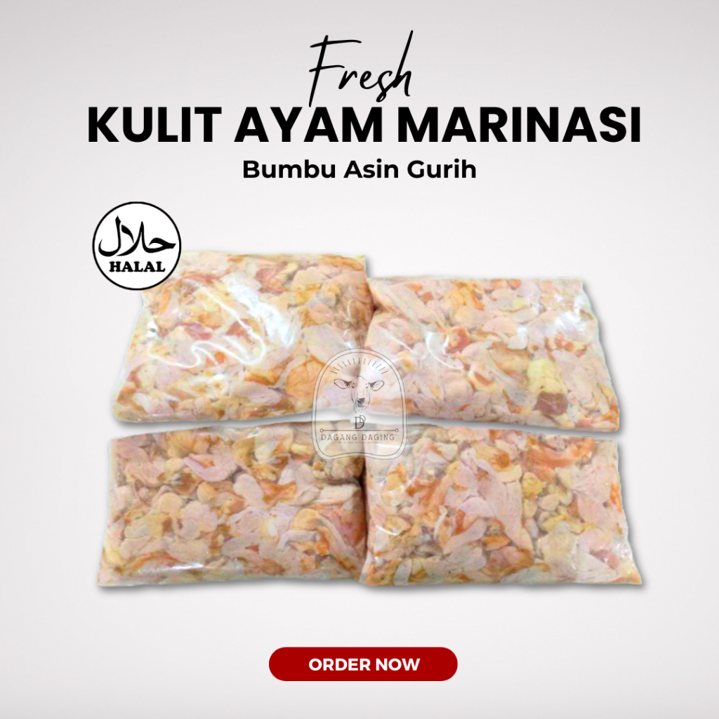 

Kulit Ayam Marinasi Fresh Halal 1kg