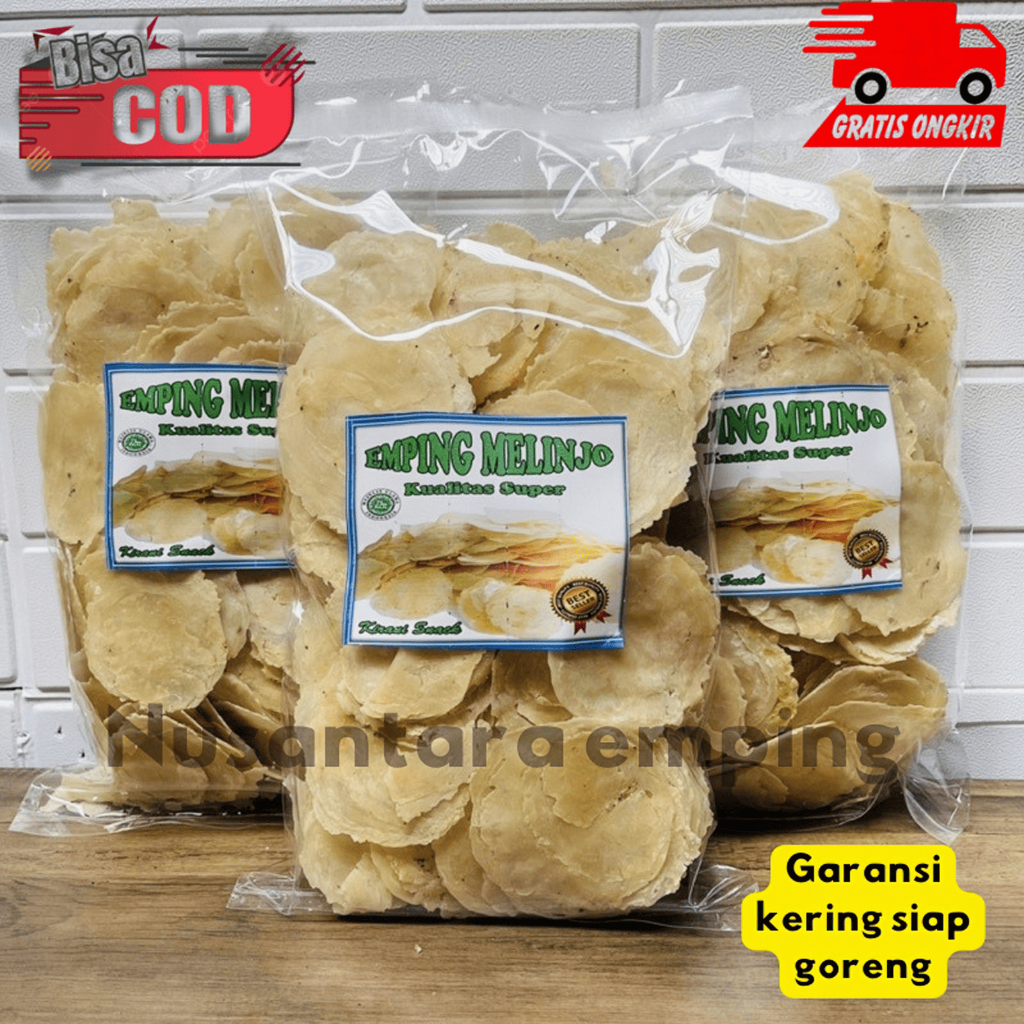 

EMPING MELINJO MENTAH 500 GR / FULL KERING