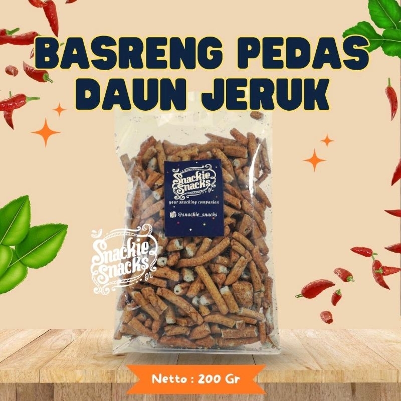 

[SNACKIESNACK] BASRENG PEDAS DAUN JERUK 250 G GURIH ENAK MURAH