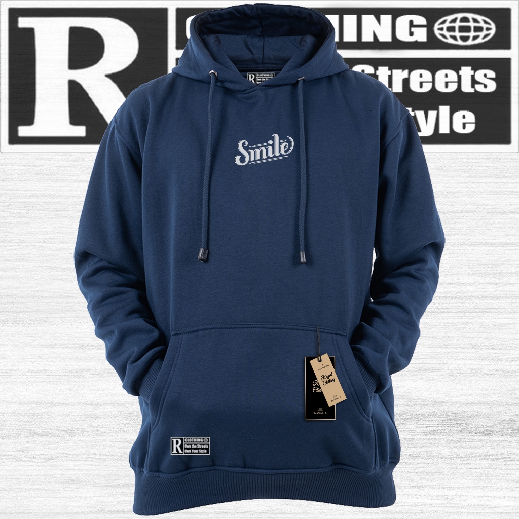 Jaket Sweater Hoodie Premium Brand Distro Size M L XL XXL Biru Navy Suiter Hodie Murah Tebal Pria Wa