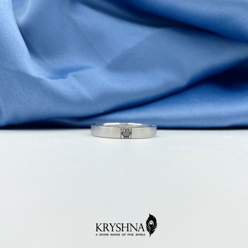 Palladium Black Diamond Ring Pal093