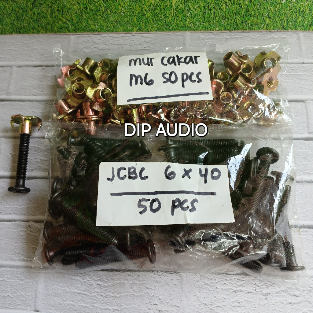50pcs Baut Speaker m6 4cm baut jcbc 4cm full drat komplit mur cakar m6