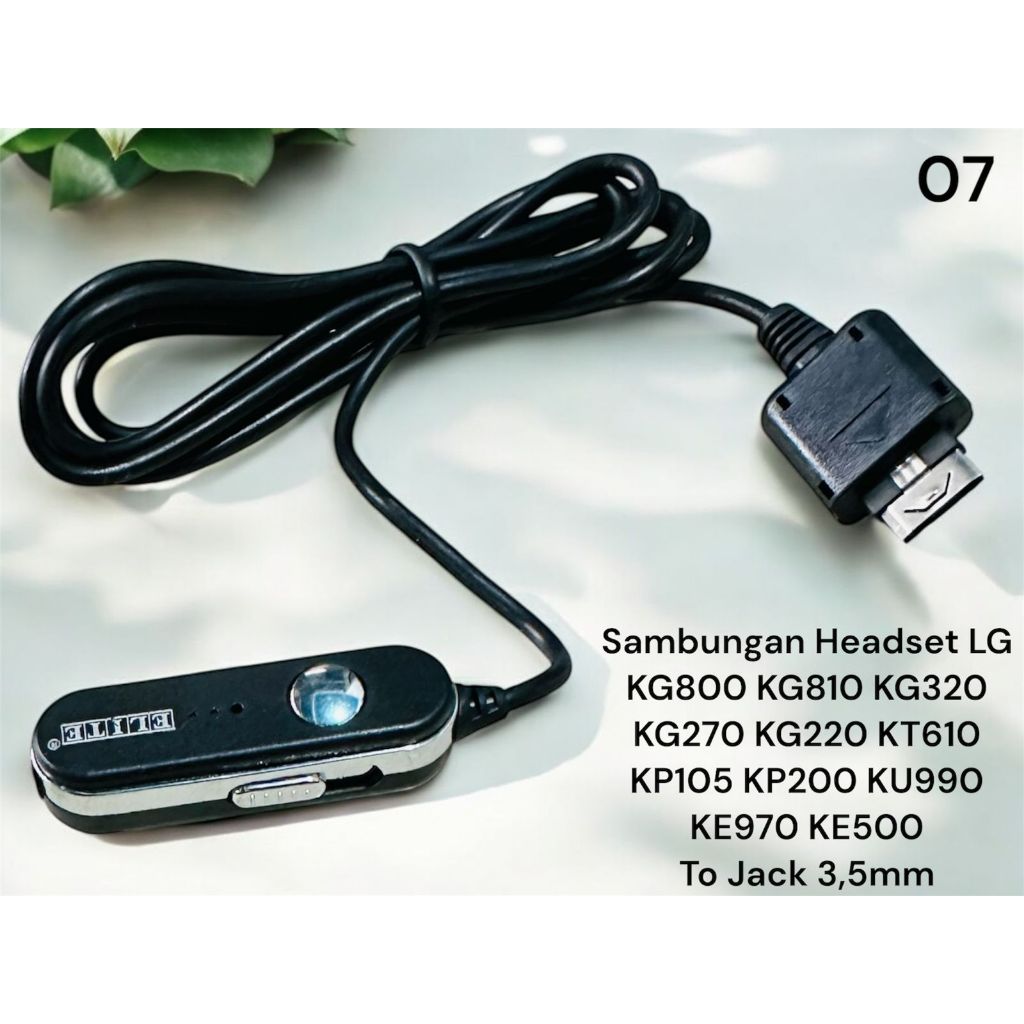 SAMBUNGAN CONVERTER  HEADSET AUDIO FEMALE JACK 3,5MM TO LG CHOCOLATE KG800 KT610 KG810 KP105 KP200 K