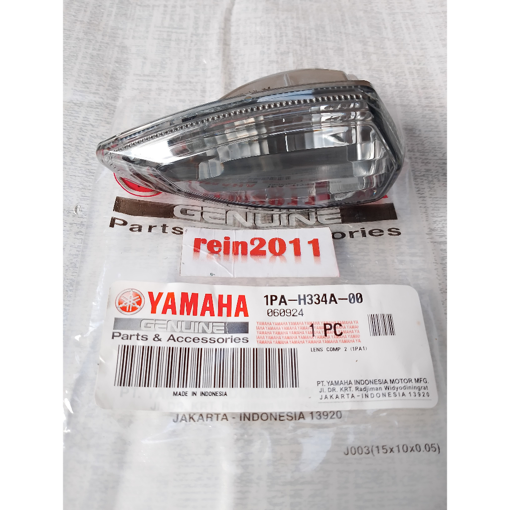 MIKA LAMPU SEN SEIN BELAKANG KIRI VIXION NVL ADVANCE NVA AEROX 155 ASLI ORI YAMAHA 1PA H334A 00