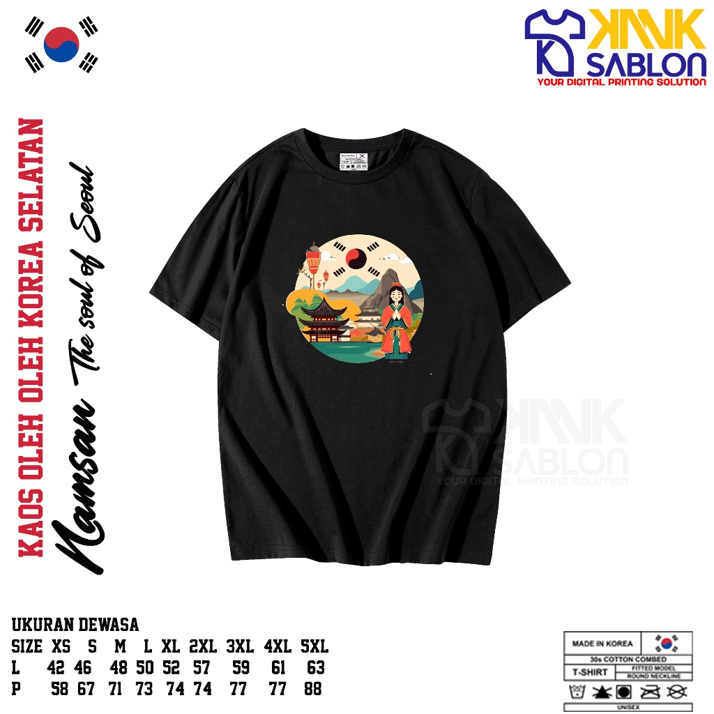 KAOS OLEH OLEH SOUVENIR KOREA SEOUL SOUTH - Baju Souvenir Oleh-Oleh Korea South - KAOS OLEH-OLEH KOR