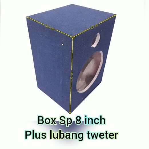 BOX SPEAKER MDF 8 INCH PLUS LUBANG TWITER