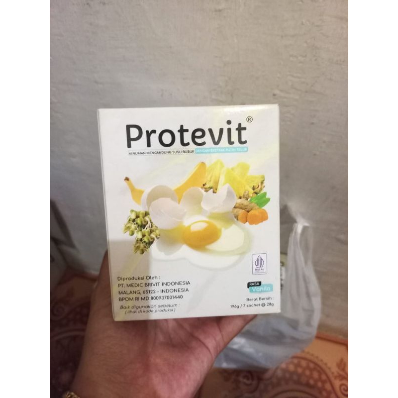

PROTEVIT isi 7 Sachet - Minuman Mengandung Susu Bubuk dengan Ekstra Putih Telur
