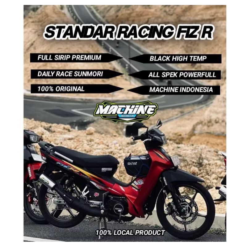 KNALPOT STANDAR RACING FIZR FIZ R FIZ R FULL SIRIP AG STYLE PREMIUM ORIGINAL MACHINE COPY AHM RTX NX