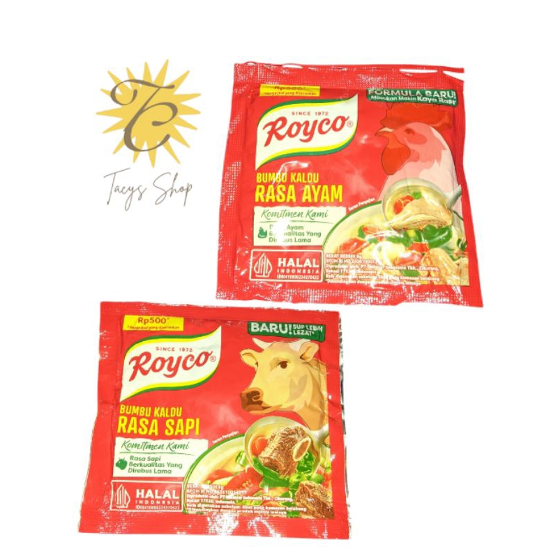 

ROYCO renceng rasa Ayam & Sapi 12 pcs x 8 gr