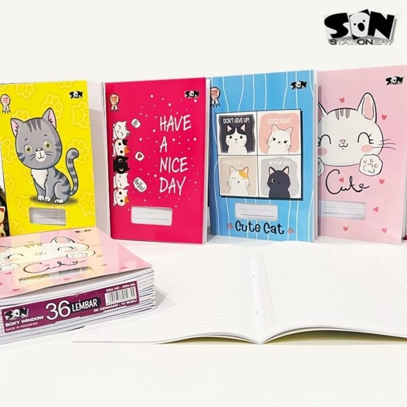 

[1 PACK / 10 BUKU] BUKU TULIS BOXY SON 36 LEMBAR / BUKU TULIS PANJANG 36 LBR SON