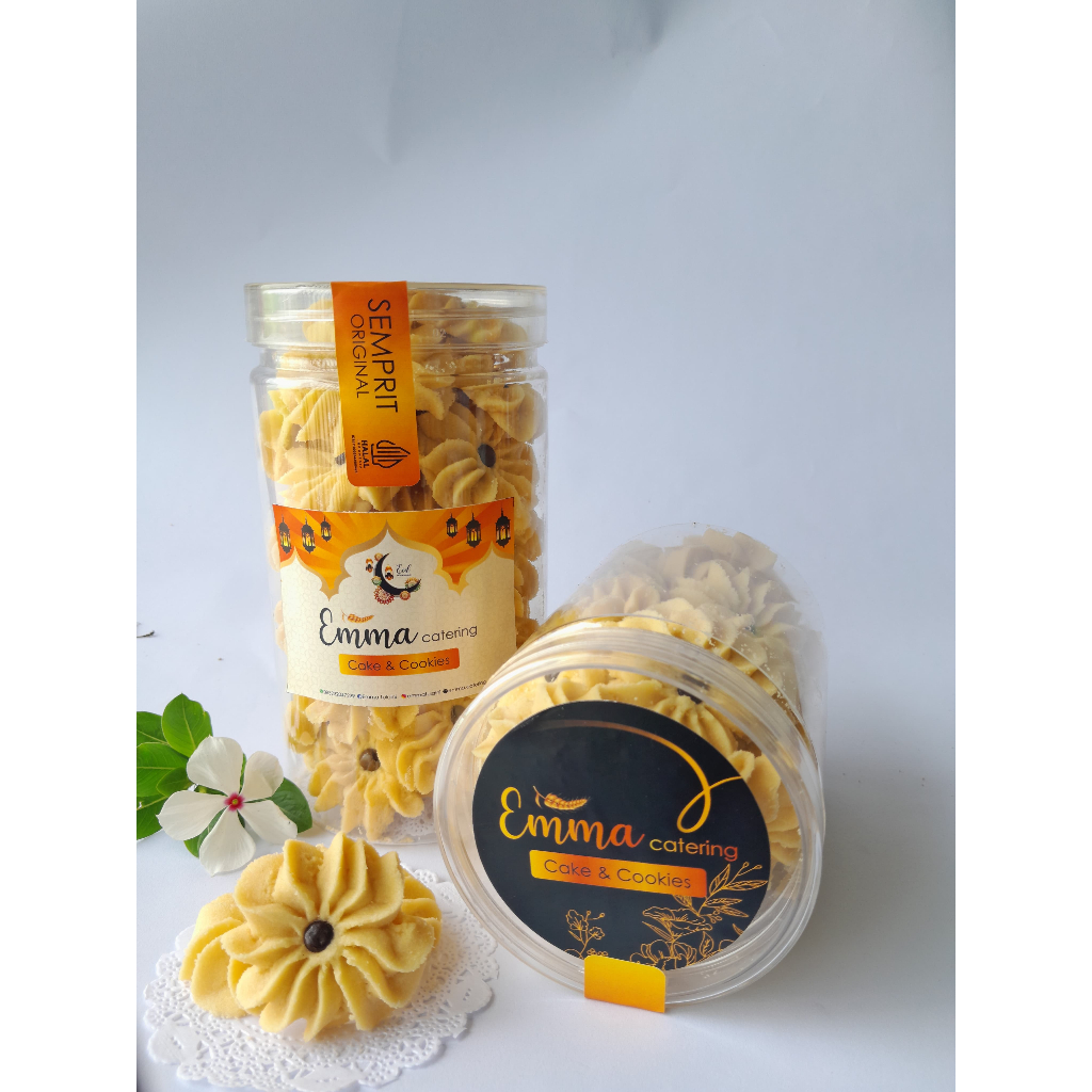 

SEMPRIT ORIGINAL Emma Catering Cake and Cookies Kue Kering Lebaran Toples Tabung 650ml 1000ml