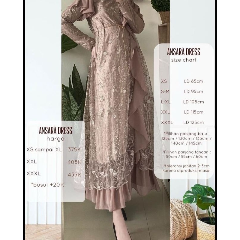 preloved ansara dress Mocca XL Rayapari_Indonesia