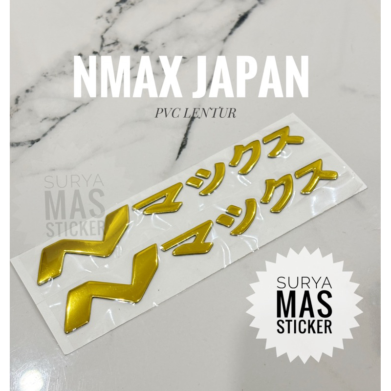 emblem logo yamaha nmax japan nmax jepang pvc lentur motor sepasang
